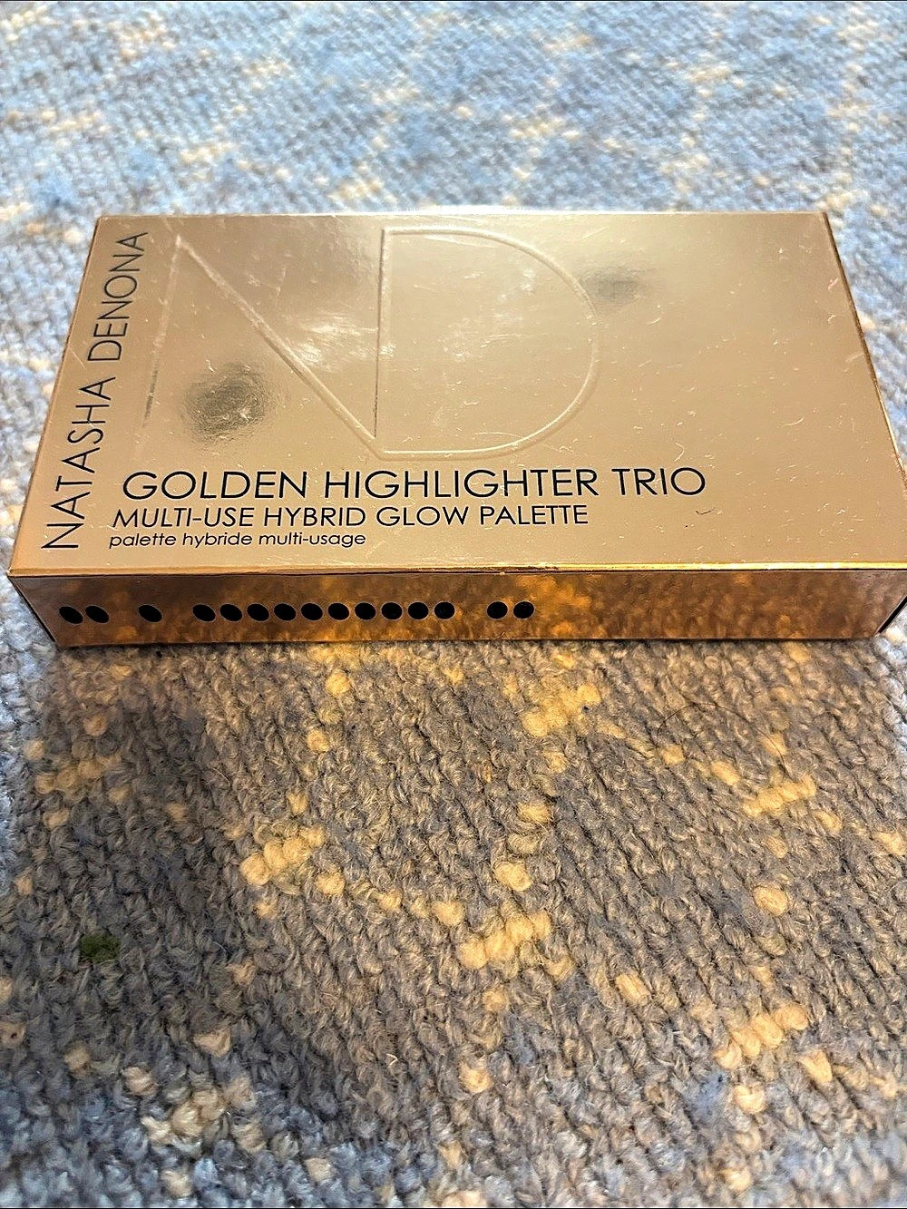 NWT Natasha Denona Golden Highlighter Trio Multi-Use Hybrid Glow Palette